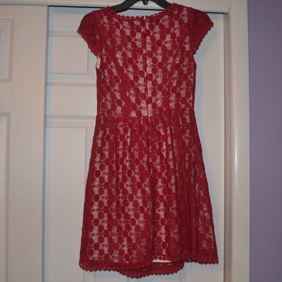 Red Lace Dress - Picture 3 of 5